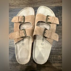 Tan Suede Women's Sandals